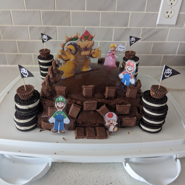 Super Mario themed cake